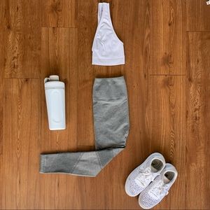 Fabletics Gray Perforated Seamless Leggings